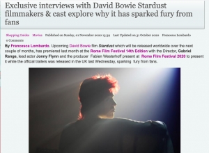 Interview with David Bowie, Stardust filmakers and cast by Francesca Lombardo